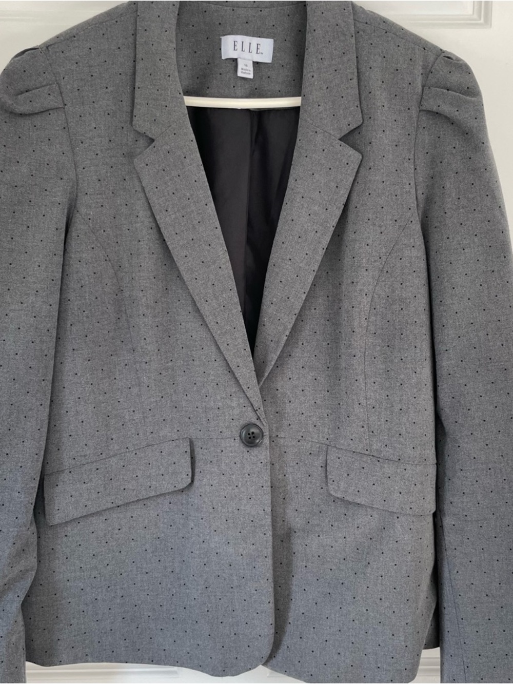 Elle Gray Polka Dot Blazer